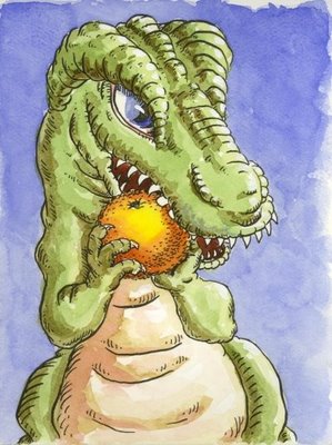 Dinosaur eating